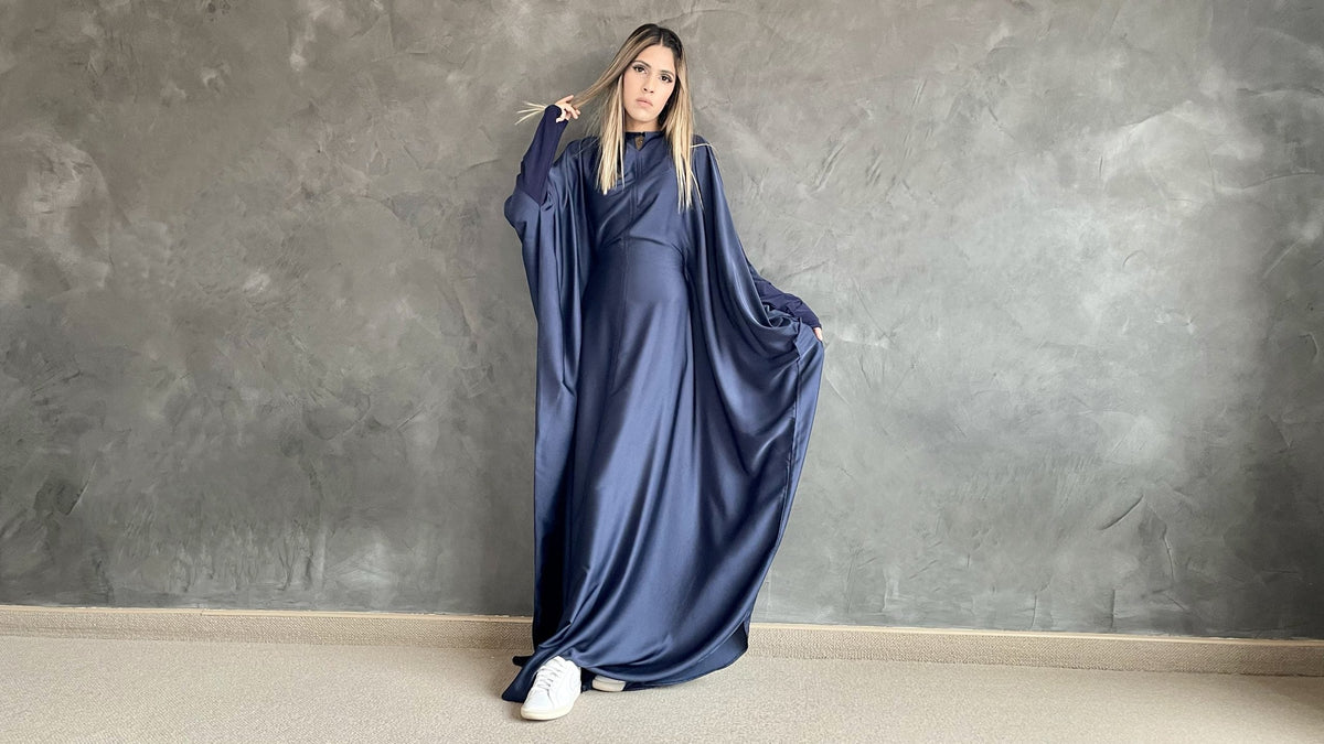 Resort Silk Jilbab - Midnight