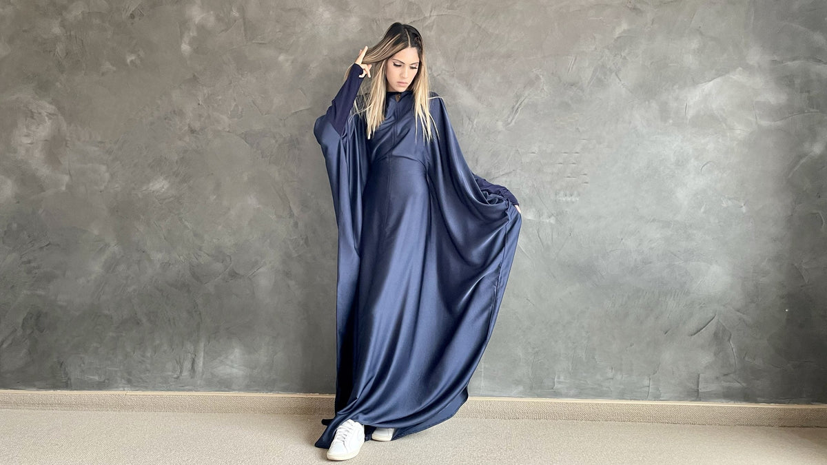 Resort Silk Jilbab - Midnight