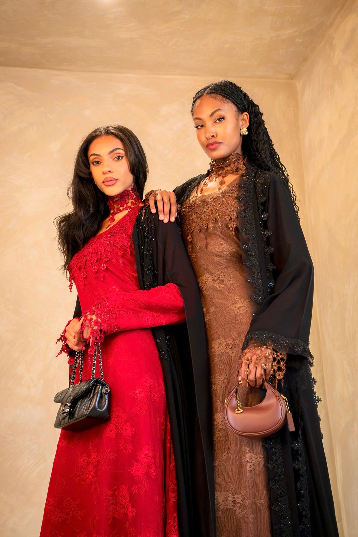 Chantilly Lace Mukhawar - Dark Ruby
