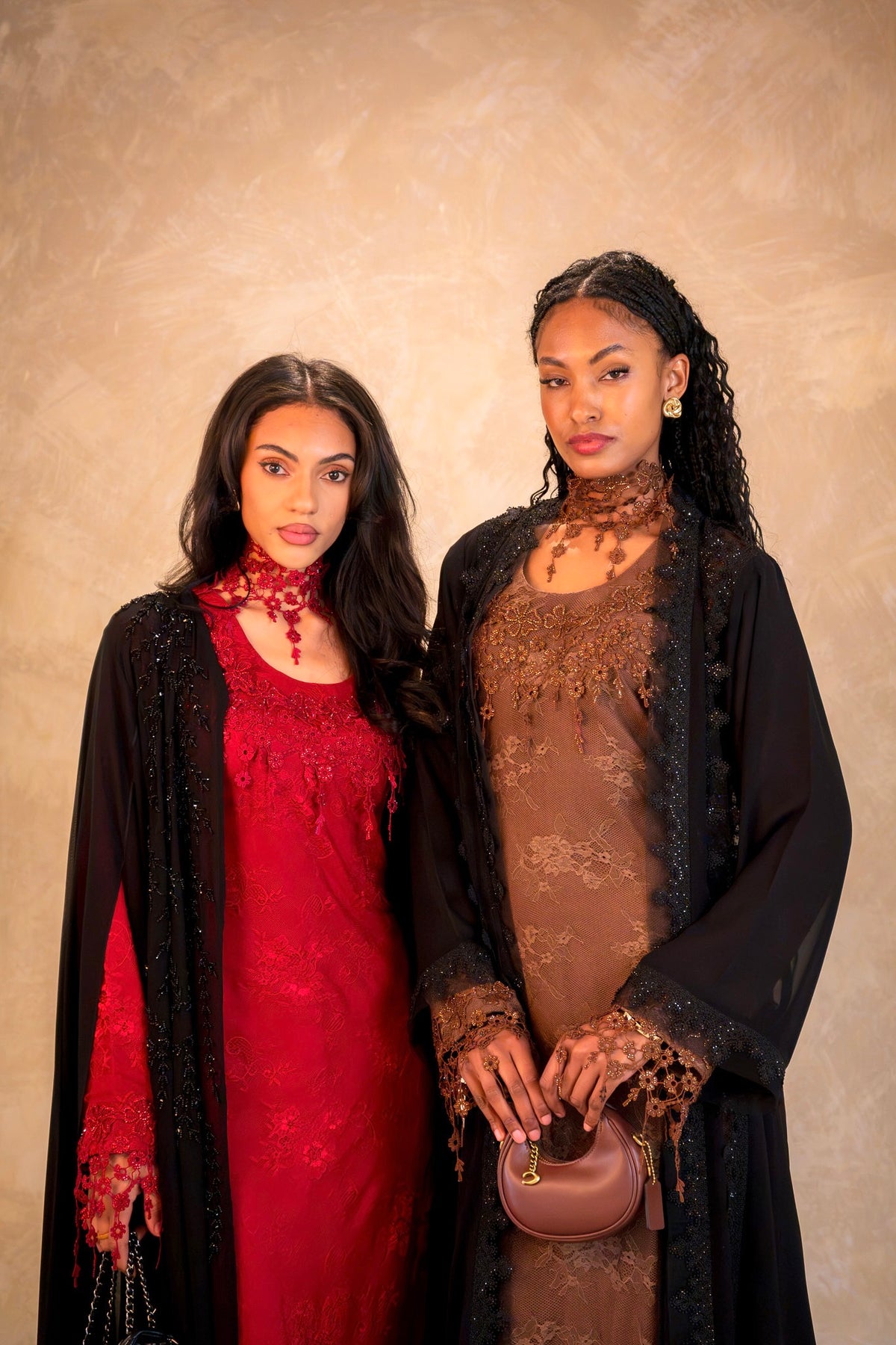 Chantilly Lace Mukhawar - Espresso