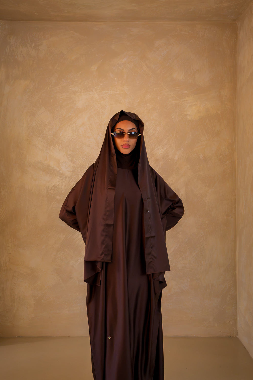 All in-one Jilbab - Espresso Brown