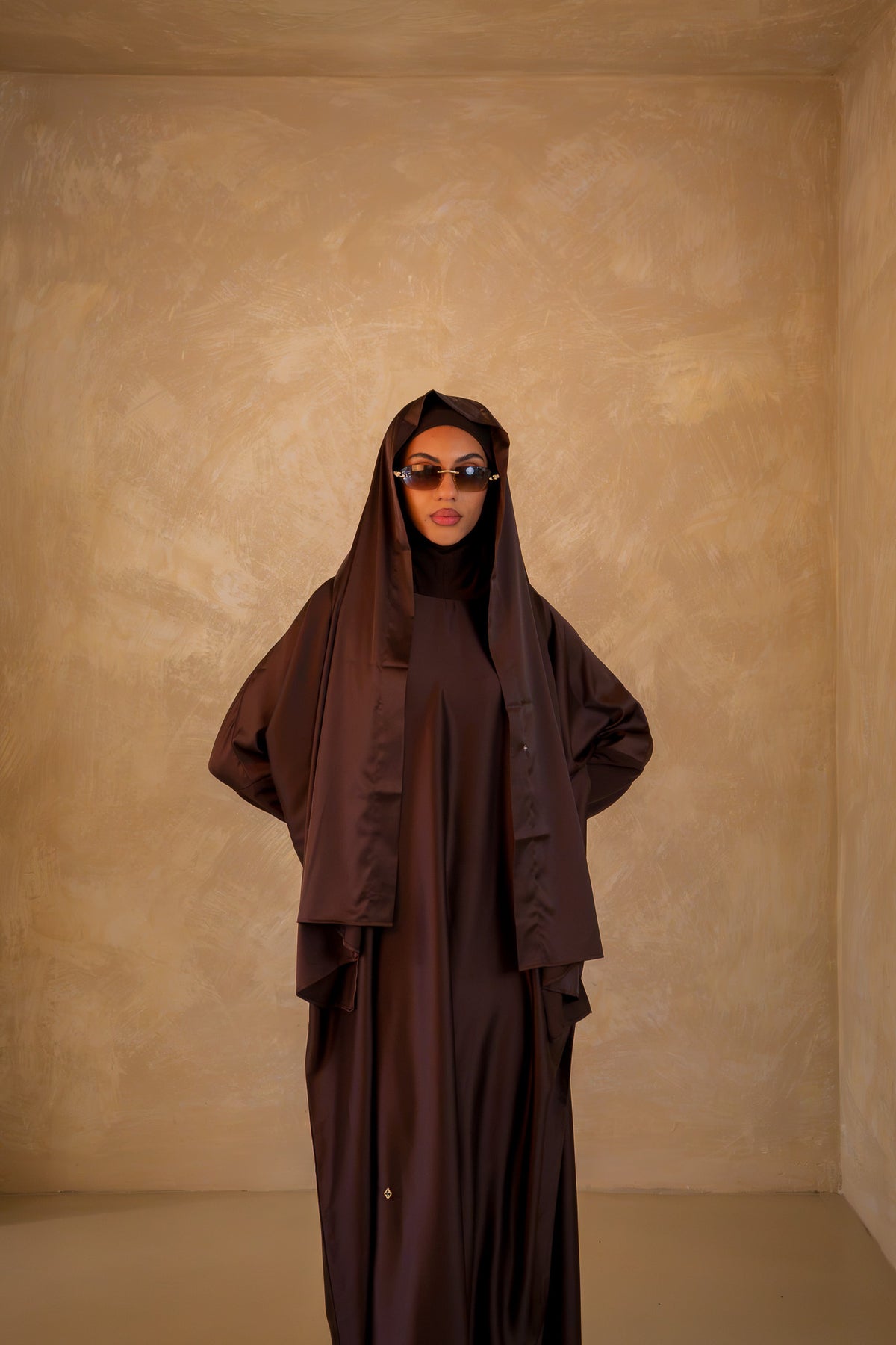 All in-one Jilbab - Espresso Brown