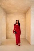Chantilly Lace Mukhawar - Dark Ruby