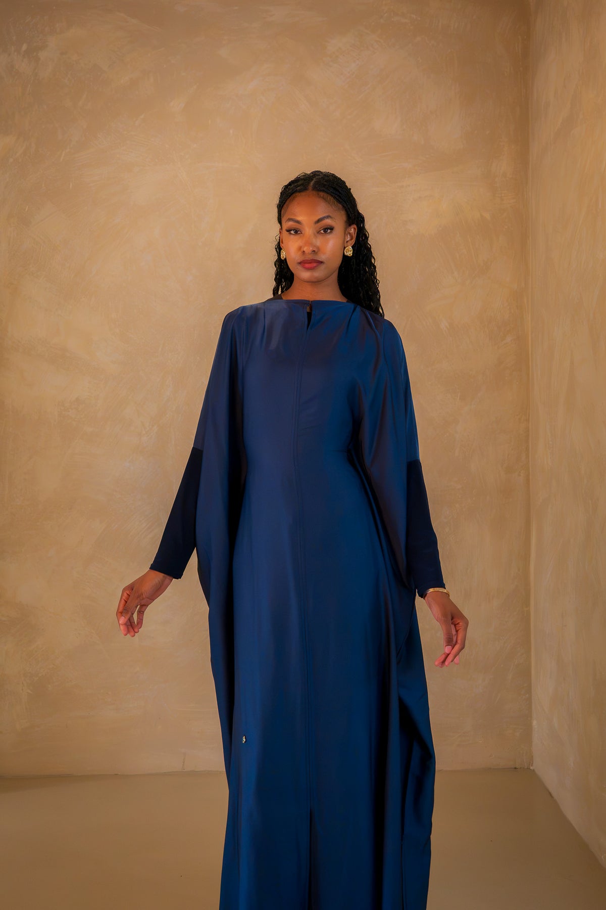Resort Silk Jilbab - Midnight